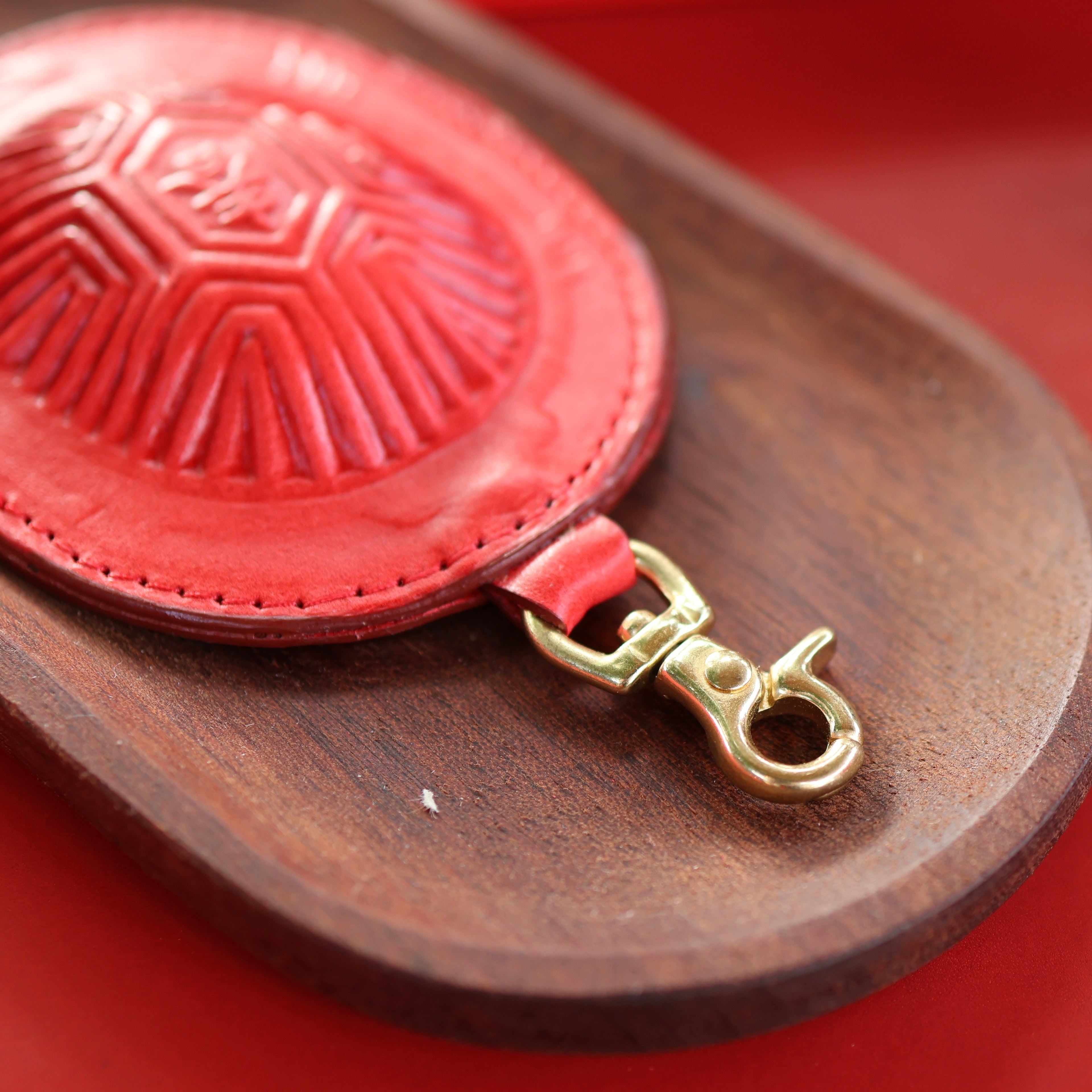 L.I.S本革工坊 |【客製化刻字】 古早味紅龜粿gogoro鑰匙皮套/保護套
